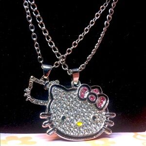 Hello Kitty Silver Pendant Necklace with Pink Box
